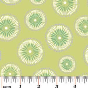 DORI - Tie-Dye in Kiwi Green - Contemporary Dots Cotton Quilt Fabric - by Mitzi